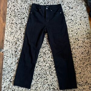 Express high rise straight ankle black jeans